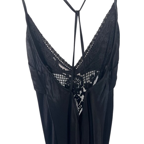 Zara Black Satin Lingerie Open Back Dress - Picture 12 of 13